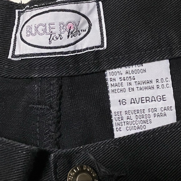 Bugle Boy For Her Vintage 90's High Waisted Black Jeans - Picture 5 of 6